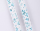 Blue Snowflakes - Set of  2 Taper Candles