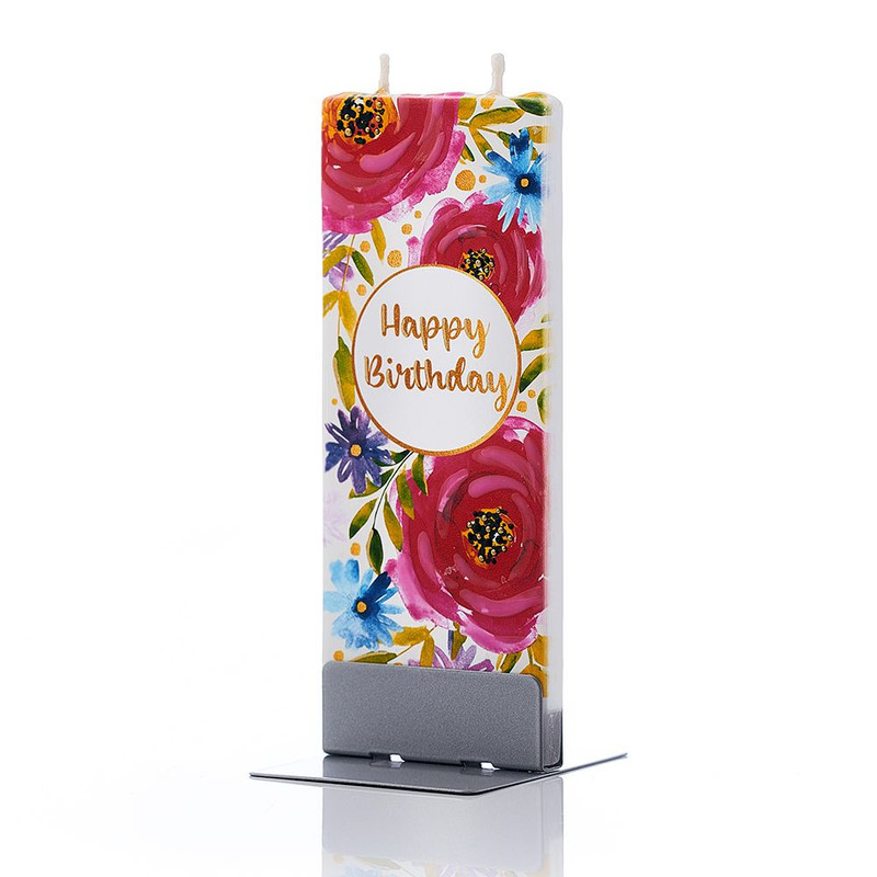 Happy Birthday with Floral Print