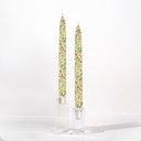 Winter Greenery &amp; Holly Berries - Set of 2 Taper Candles