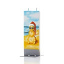 Christmas Sandman on Beach Candle